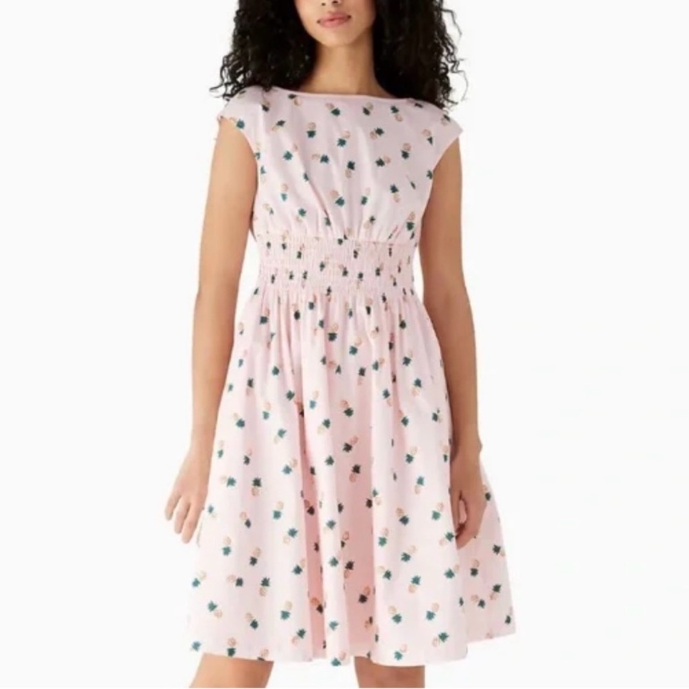 Kate Spade Blaire Dress, Pink with Pineapples, Large 🍍